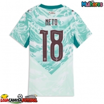 Camisa de Futebol Portugal Pedro Neto #18 Equipamento Secundário Mulheres Mundo 2026 Manga Curta